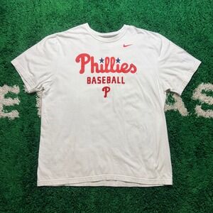 Nike‎ Phillies Baseball XXL T-Shirt Mens Red White Philadelphia MLB